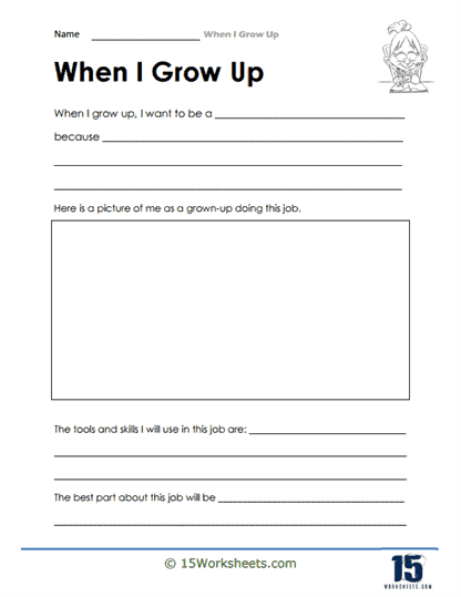 when i grow up worksheet
