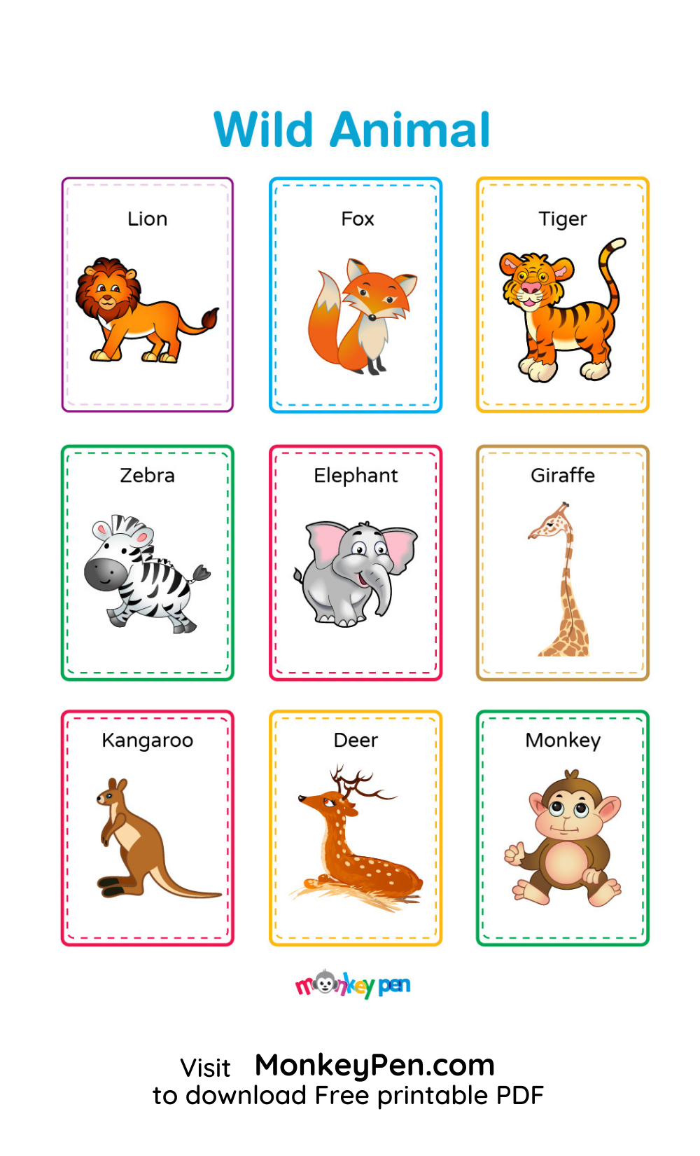 Wild Animals Printables Printable Word Searches