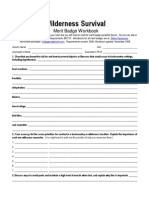 Wilderness Survival Merit Badge Workbook PDF Camping 