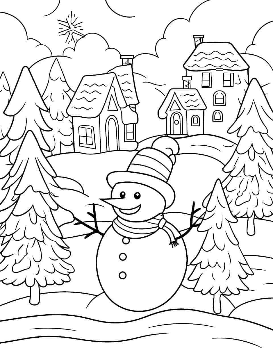 winter printable coloring pages free