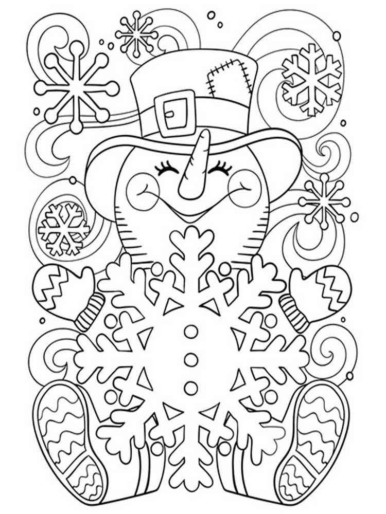 free adult winter coloring pages