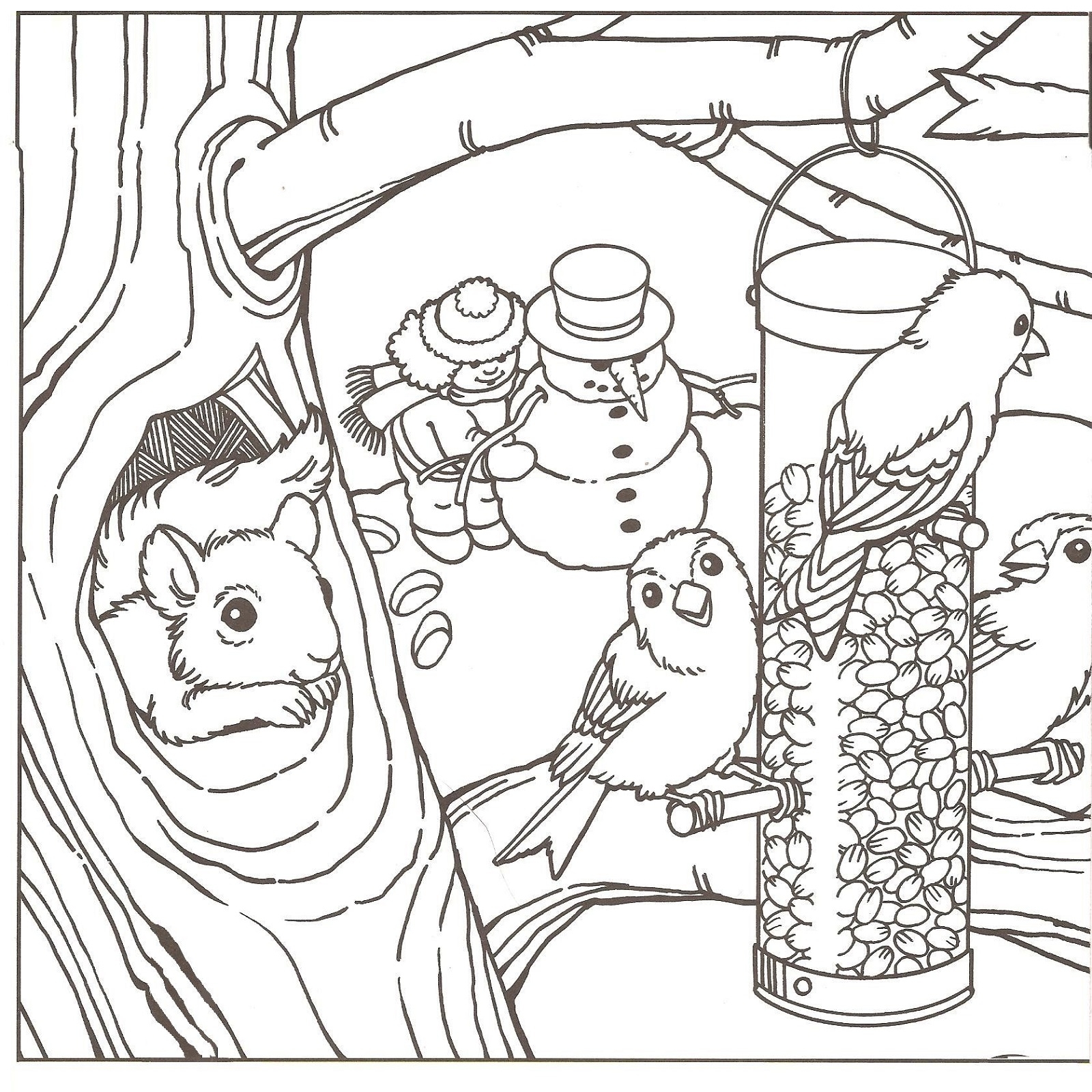 Winter Coloring Pages Learning Printable