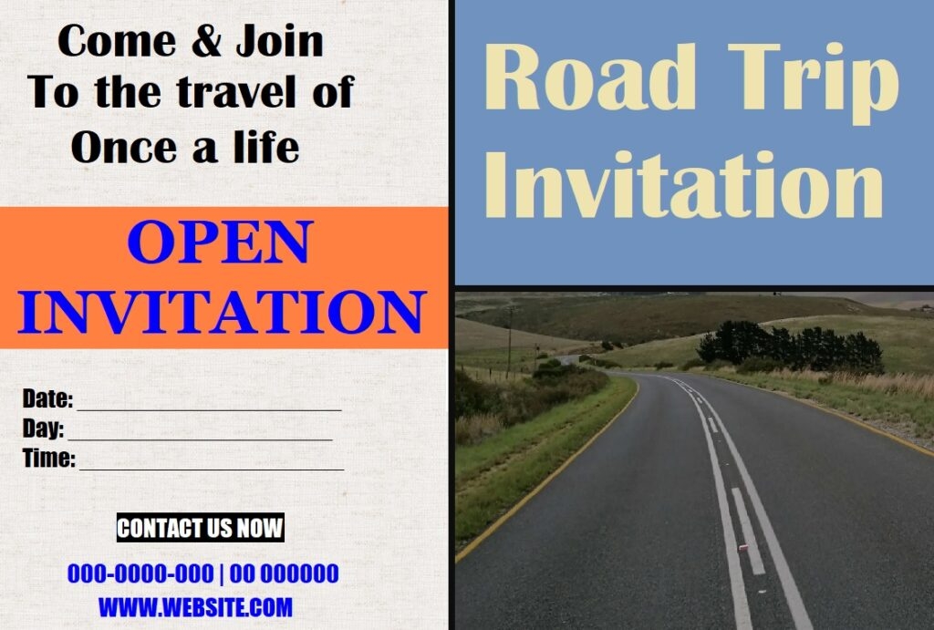 Winter Road Trip Invitation Template Free Word Excel Templates