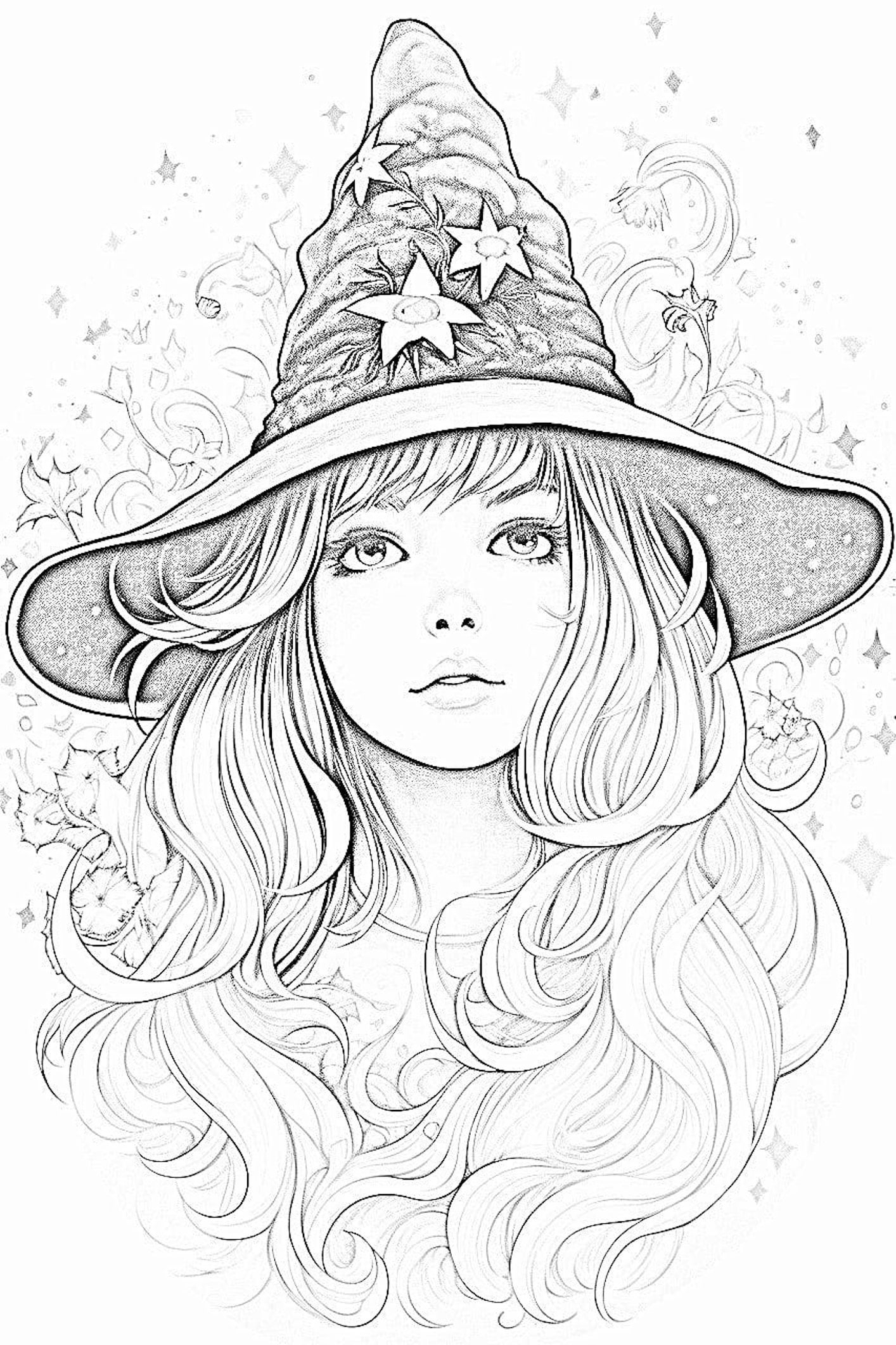 free coloring pages witch