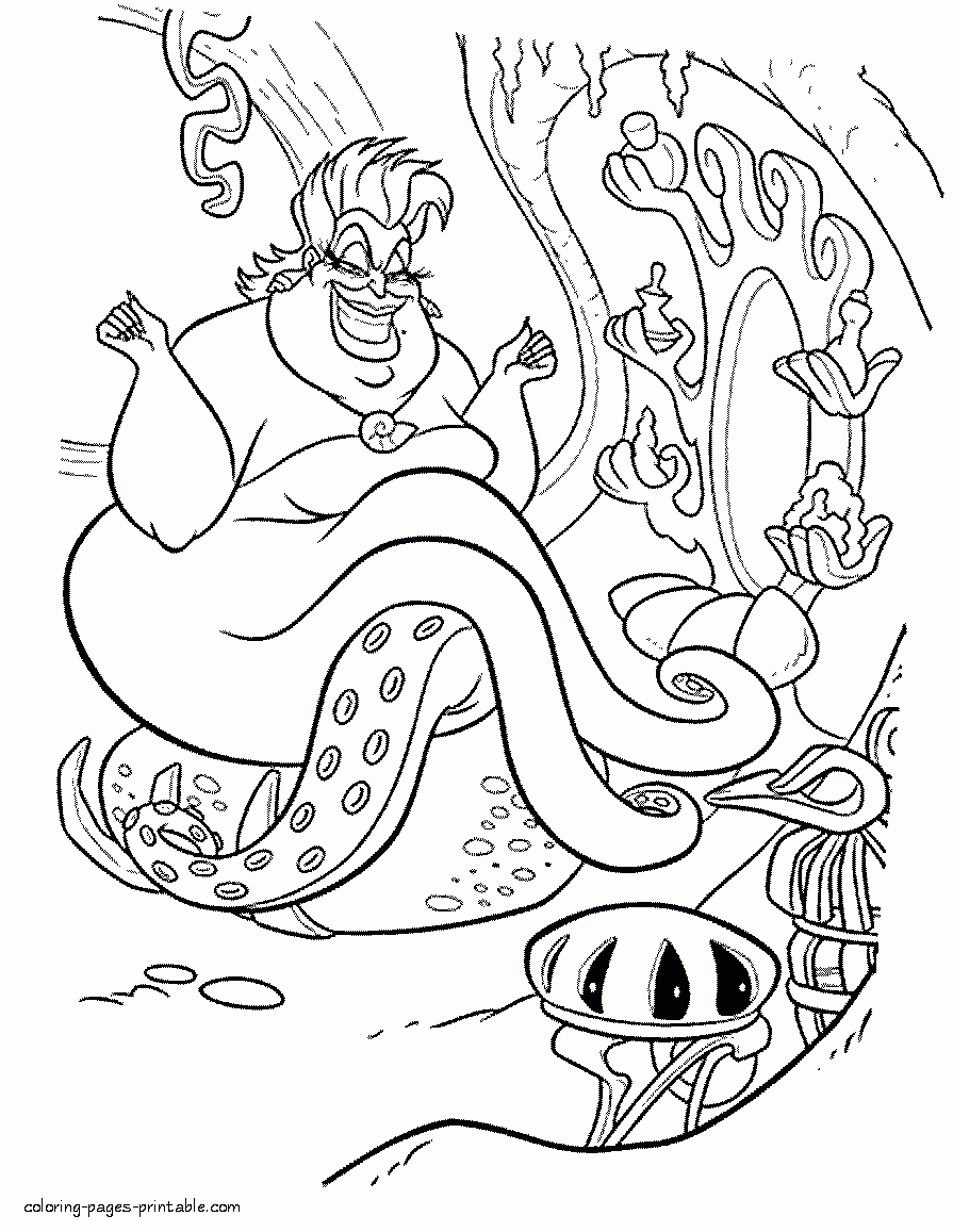 Witch Ursula Coloring Pages COLORING PAGES PRINTABLE COM