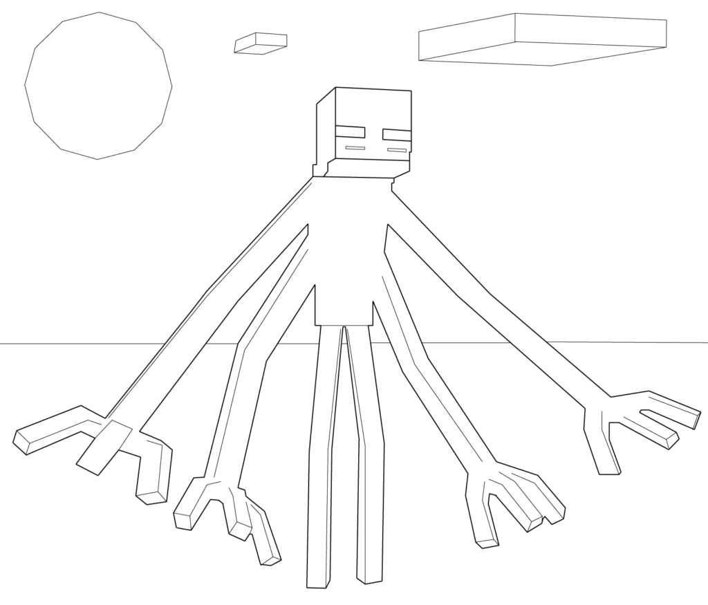 printable minecraft coloring pages easy