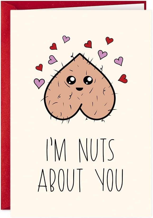 WLWLGLUCK Christmas Card Funny Valentine 39 s Day Card I 39 m Nuts About You