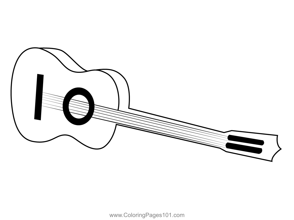 Guitar Coloring Pages