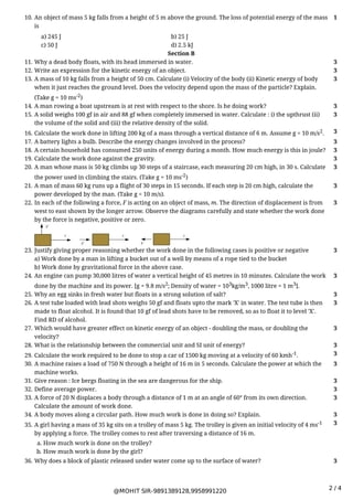 Worksheet On Work power And Energy Class 9 PDF Worksheets Library