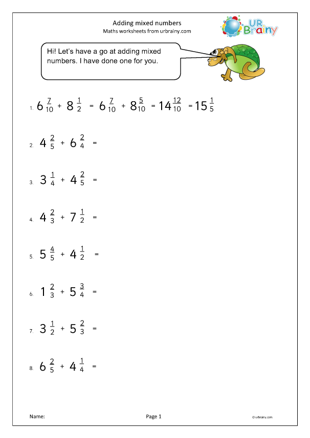 Worksheets For Fraction Addition Worksheets Library
