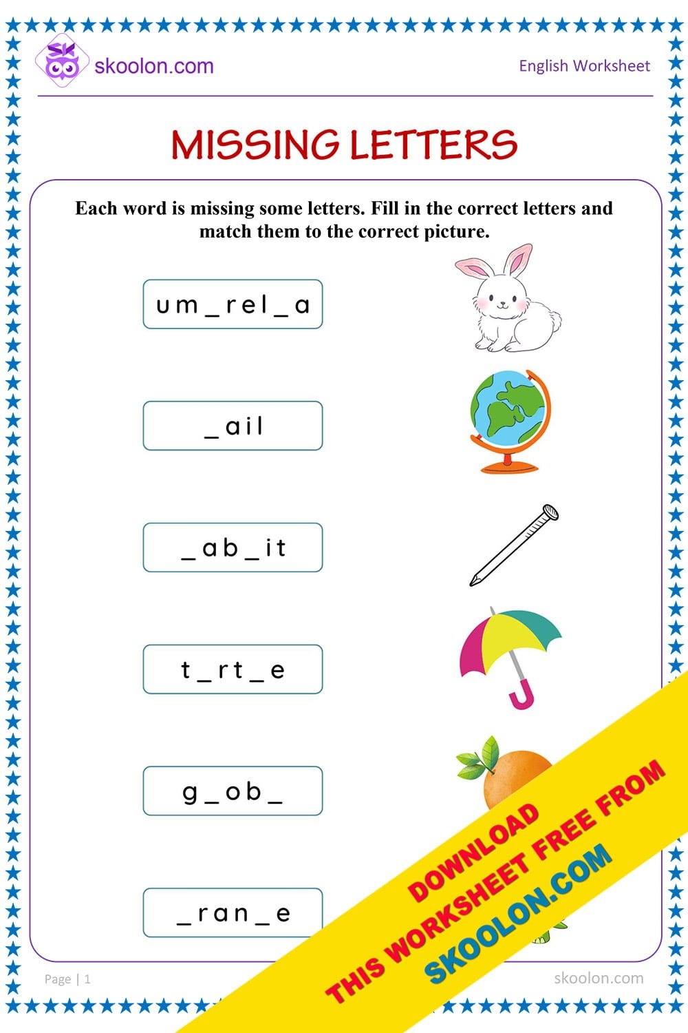 worksheets on letters