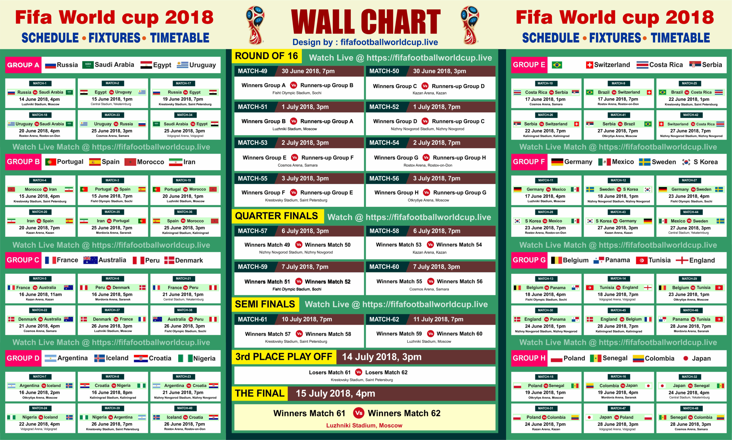 World Cup Games Schedule 2022