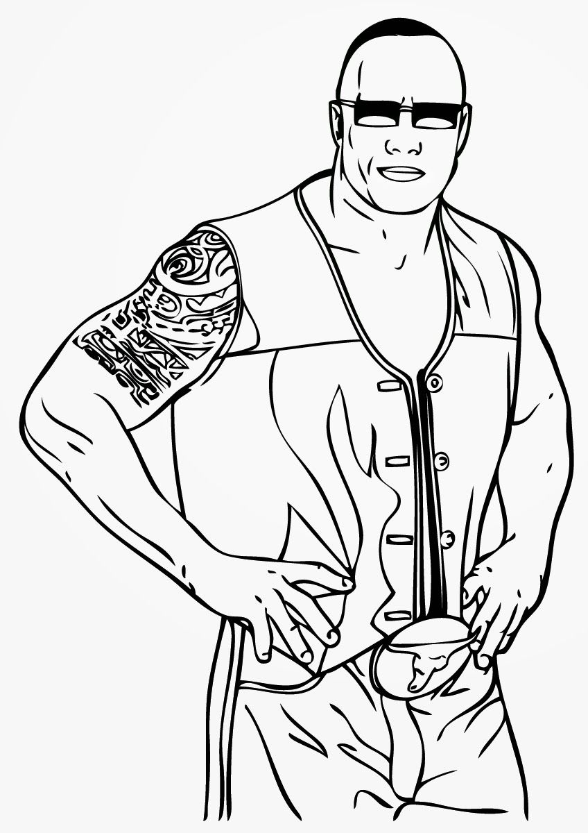 Wwe Printable Coloring Pages