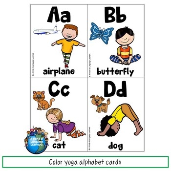 Yoga Alphabet Movement Cards Print And Digital TPT Worksheets Library