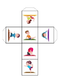 Yoga Dice Game Printable The Dice Has 6 Sides camel Down Dog Lion