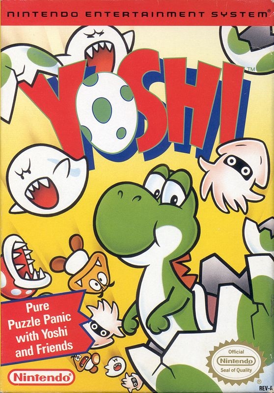 Yoshi 1991 NES Box Cover Art MobyGames