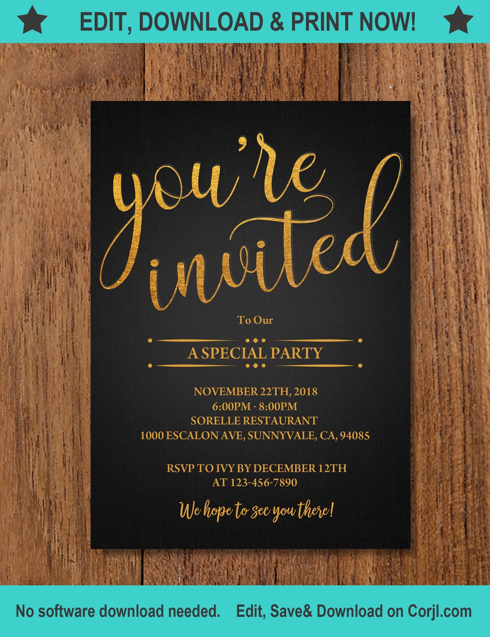 Youre Invited Printable Template Jennifer K Dare
