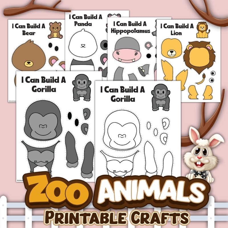 free printable zoo animal crafts