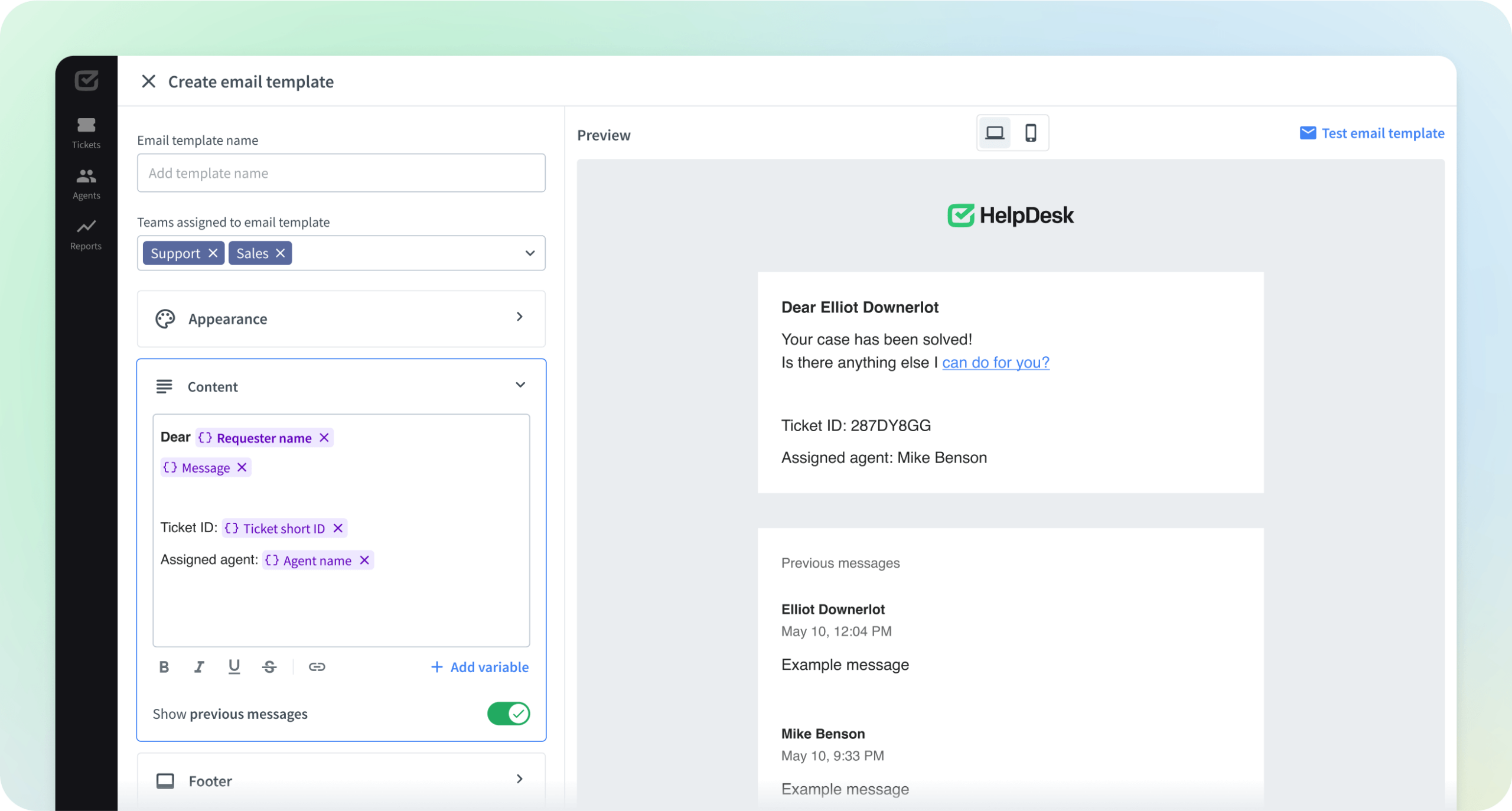 email template creator