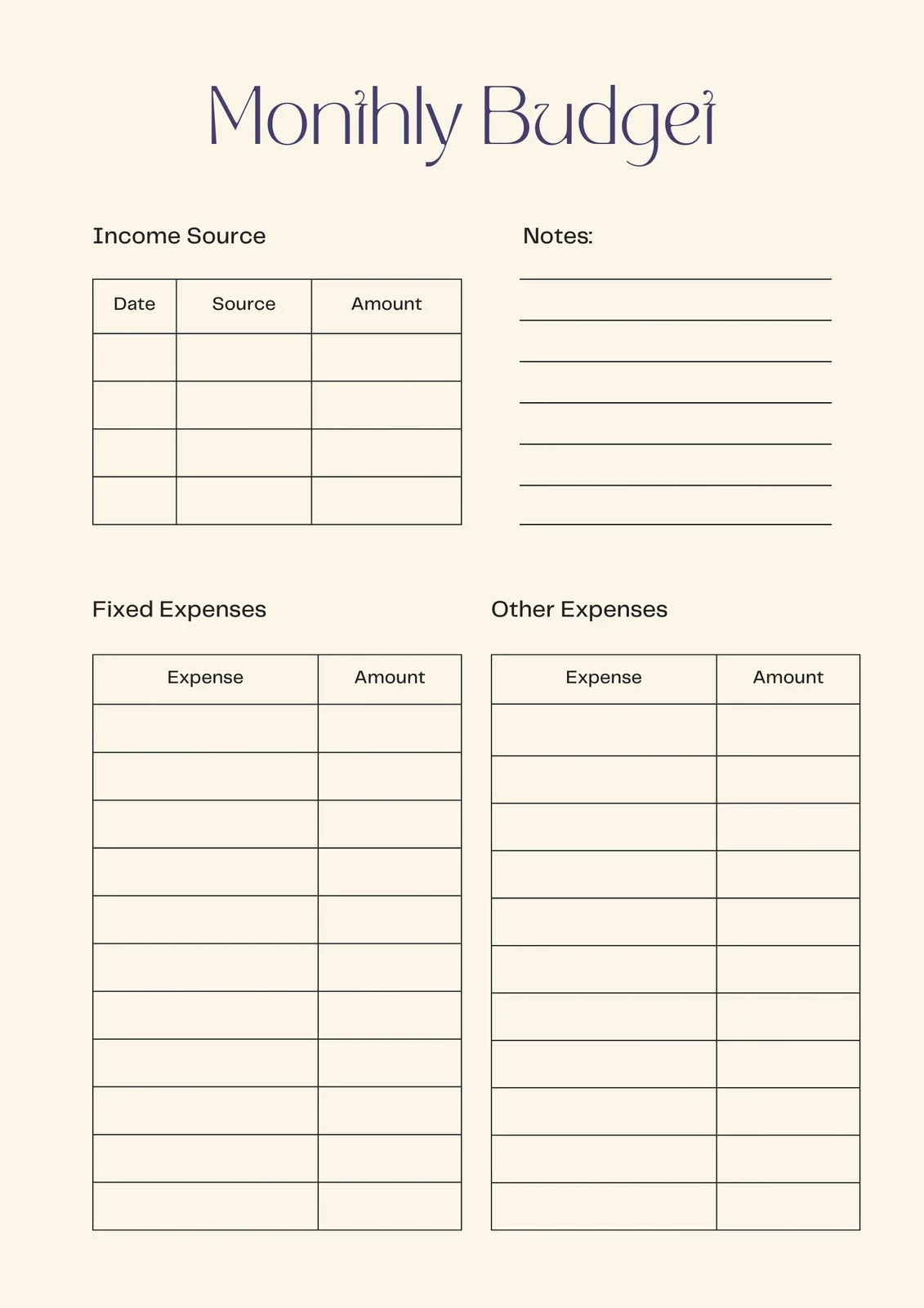 Free And Customizable Budget Templates Canva