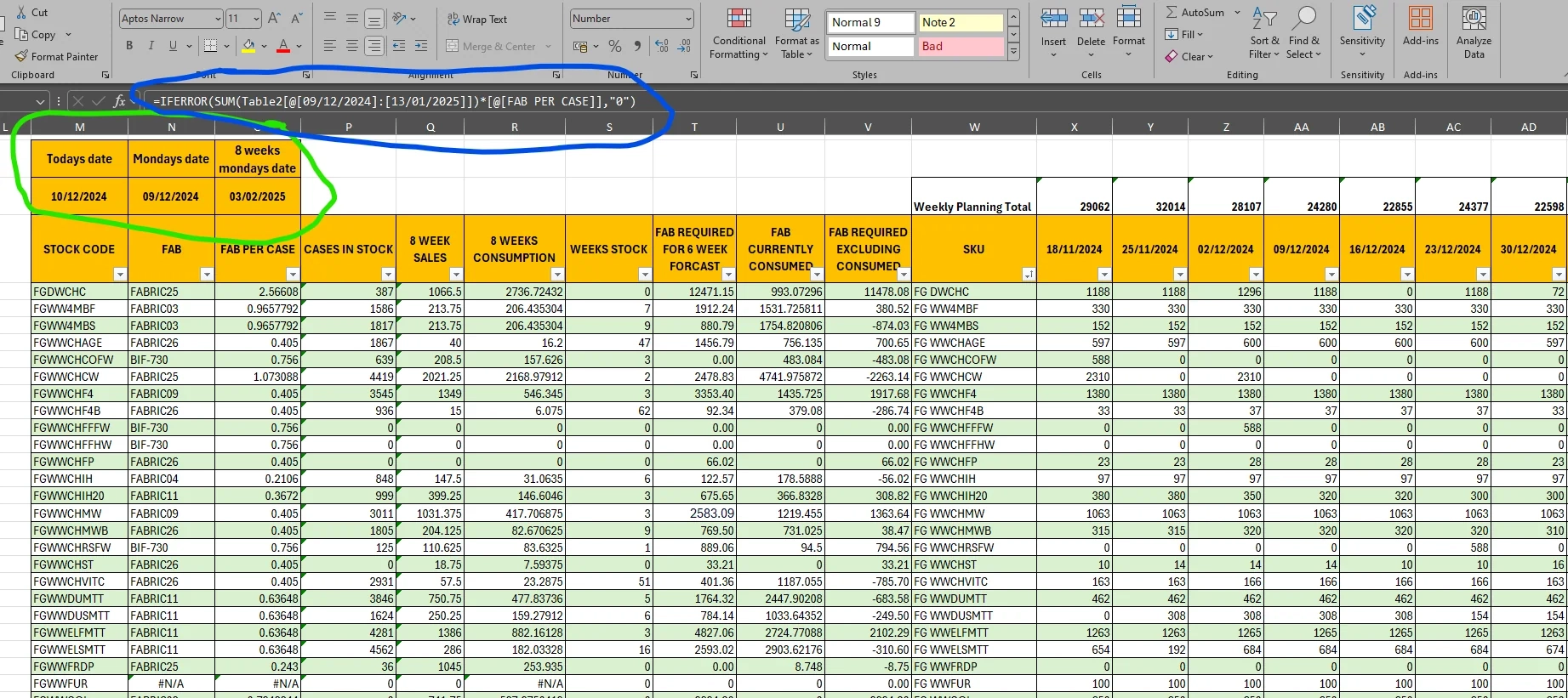 Help Automating This Formula To Automatically Change The Range Of Data Added For Context I Have Created 3 Fields That Contain Dates First Current Date Second The Date Of The Monday In