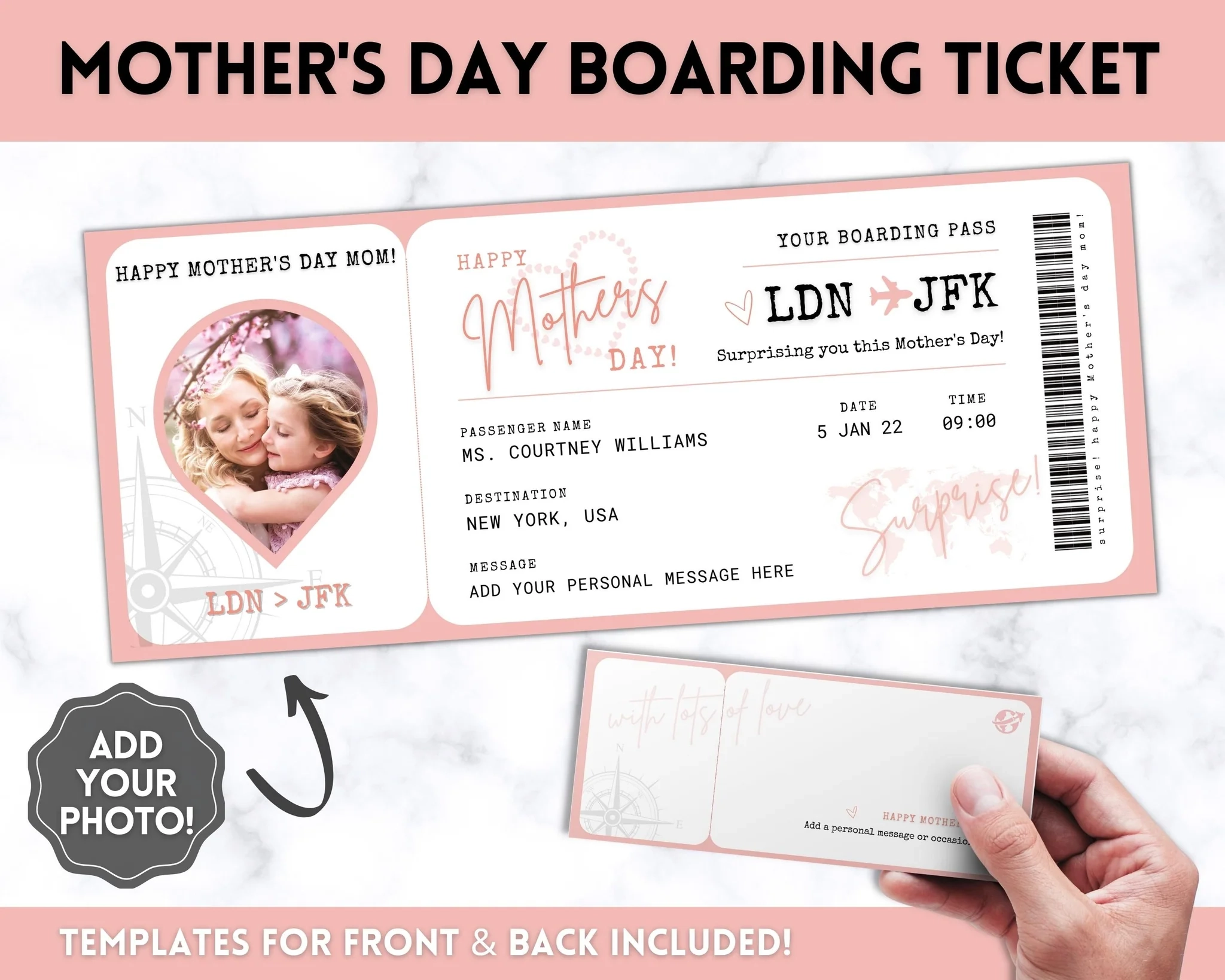 editable boarding pass template